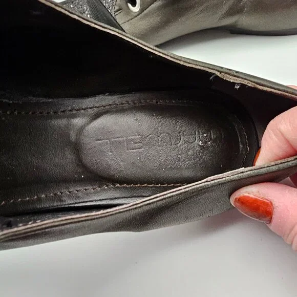 Marwell Black Glitter Oxford‑Style Heels – Size EU 39 (US 8–8.5) - Picture 7 of 8